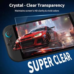 Screenprotector geschikt voor Nintendo Switch 2 met montage frame - Set van 3 stuks - Sounix - Screenprotector Tempered Glass - Gehard Glas — thumbnail 4