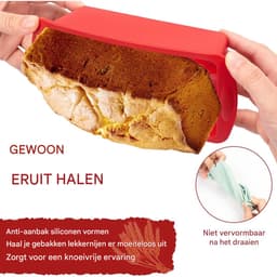 EXCITAT Bakvormen - Bakvormen siliconen - bakvormen set - Broodvormen voor brood, cake en toast - Geschikt voor de airfryer - Set van 4 — thumbnail 6