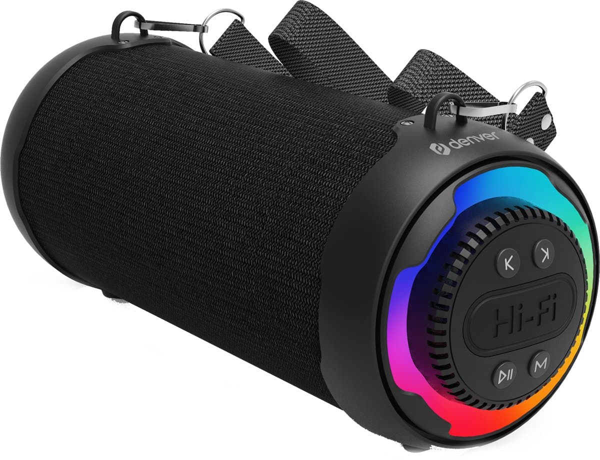 Denver Bluetooth Speaker Draadloos - Lichteffecten - Muziek Box - AUX - TWS Pairing - BTG213 — afbeelding 1