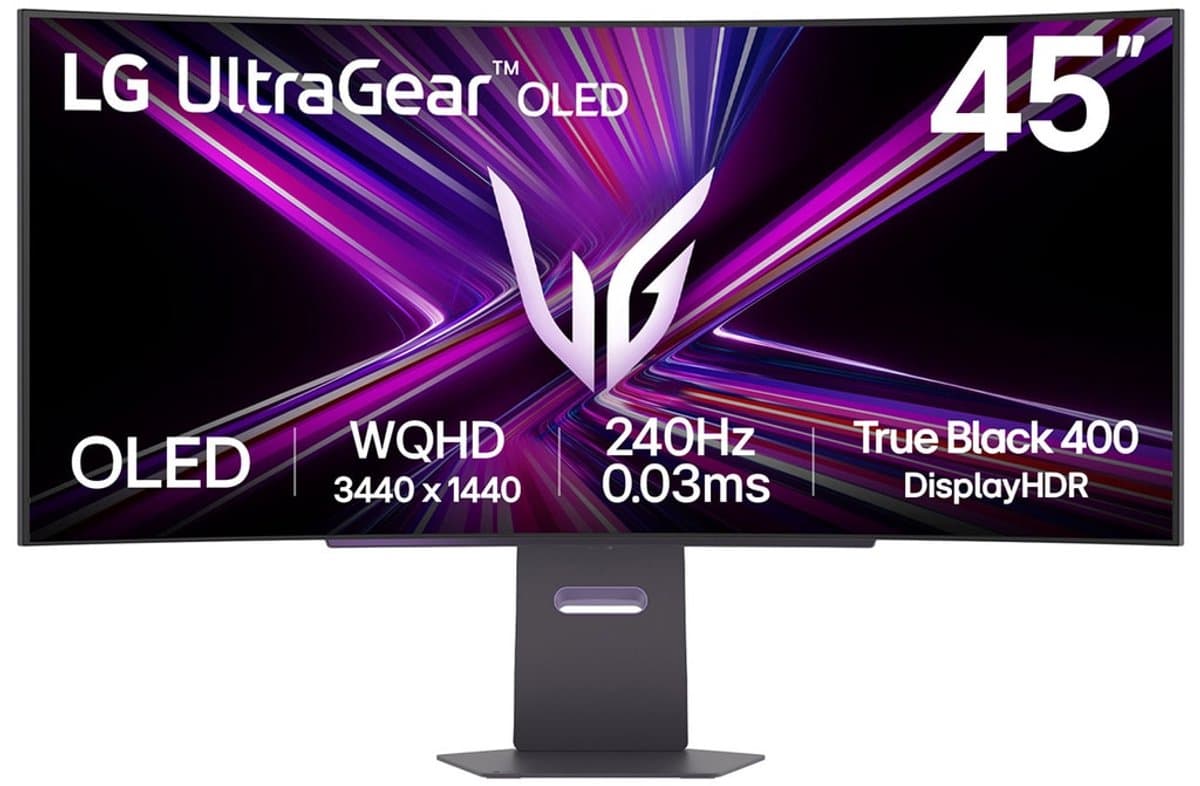 LG UtraGear 45GX900A-B - Curved OLED WQHD Gaming Monitor - 240Hz - USB-C 65W - 45 inch — afbeelding 1