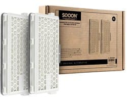 SQOON® HEPA Filterset o.a. geschikt voor Miele Air Clean - Complete C2 en C3 & Compact C1 en C2 stofzuigers - 2 STUKS - Gelijk aan model: SF-HA 50