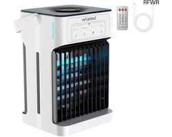 RFWR® Draagbare airconditioner met dubbele motor en 7 kleuren nachtlampje - Efficiënte koeling voor slaapkamer en kantoor