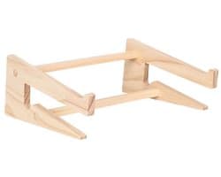 laptop standaard - Laptop standaard van hout - Laptop verhoger tot 15,6 inch - Laptopstandaard - Laptophouder voor op je bureau - Laptop accessoire - Notebookstandaard - Laptop steun - laptophouder - Bruin