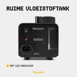 BeamZ S550 rookmachine met 1 liter rookvloeistof - Party rookmachine met afstandsbediening - 550W — thumbnail 5