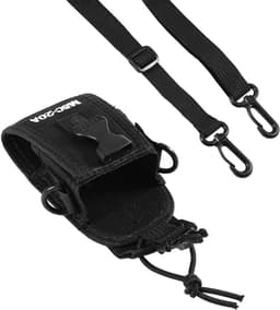 Nylon radiotas voor bidirectionele radio's - Met verstelbare schouderbanden - Handige Case Cover met Lanyard en Back Clip — thumbnail 5