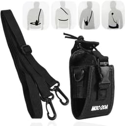Nylon radiotas voor bidirectionele radio's - Met verstelbare schouderbanden - Handige Case Cover met Lanyard en Back Clip — thumbnail 4