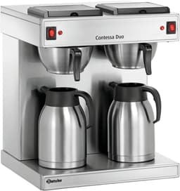Bartscher Koffiemachine Contessa Duo - 2 Thermoskannen - 2x 13 Kopjes - 430x400x520mm - Horeca Koffiemachine - Koffieapparaat — thumbnail 1