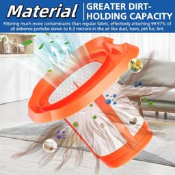 4 stuks filters geschikt voor Black+Decker HHVK320J- HHVK320J10 -HHVK320JZ01- HHVK515J- HHVK515JP -HHVK515JP07 -HHVK515J00FF -HHVK415B01 handstofzuiger reserveonderdelen accessoires vervangingsfilter wasbaar — thumbnail 2