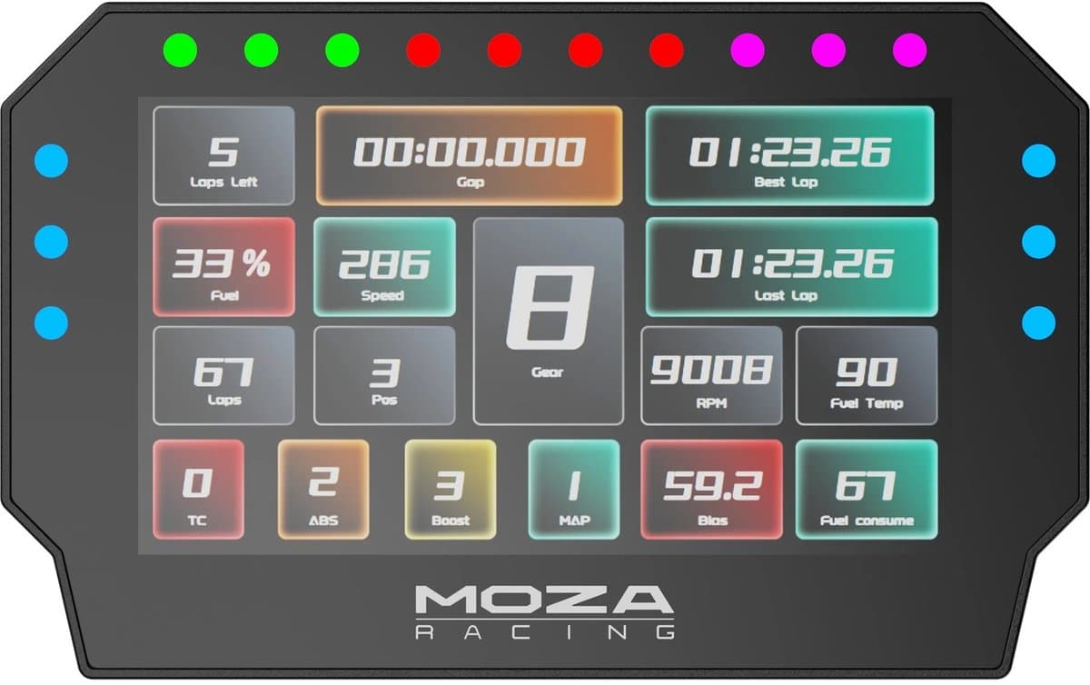 Moza Racing CM2 Racing Dashboard - Professioneel Sim Racing Display - PC — afbeelding 1