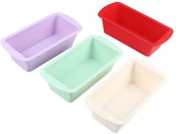 Siliconen bakvormen - Mini siliconen bakvormen - Siliconen cakevormen - Perfecte bakaccessoires - Broodvormen voor brood, cake en toast - Geschikt voor de airfryer - Set van 4 — thumbnail 1