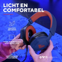 Trust GXT492SM Carus - Gaming headset - voor PS4/PS5/Nintendo Switch/PC - Bedraad 3.5mm aansluiting - Superman Blauw — thumbnail 2