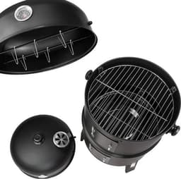 Mercadome® Barbecue - Bbq houtskool - Barbeque - Bbq thermometer - 3-in-1 - 80cm hoog - Zwart — thumbnail 4