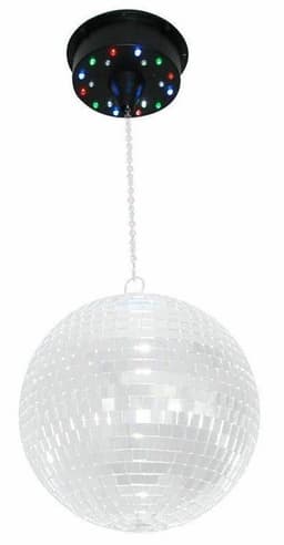 Spiegelbol motor - Fuzzix MBW18LED - Batterij discobal motor met LED's — thumbnail 2