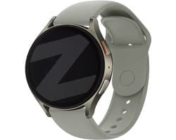 Bandz Smartwatch bandje 20mm siliconen sport 'Easy fit' - geschikt voor Samsung Galaxy Watch 4 / 5 / 6 / 7 (Pro / Classic) / 3 - 41mm / Active 40 & 44mm / FE - Amazfit GTS 1-2-3-4 - Polar Unite / Ignite / Pacer (lichtgrijs)