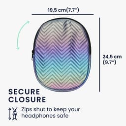 kwmobile Hoes voor Anker Soundcore Q20i Tas – Case voor Headset van Metallic Kunstleer en Nylon – meerkleurig — thumbnail 9