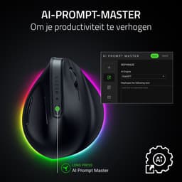 Razer Pro Click V2 Vertical - Draadloze Verticale Gaming Muis - Ergonomisch - RGB - Rechtshandig - Zwart — thumbnail 14