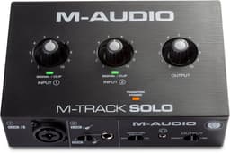 M-AUDIO M-Track Solo USB Audio Interface voor opnemen, streamen en podcasten met XLR-, lijn- en DI-ingangen, plus een softwaresuite inbegrepen — thumbnail 1