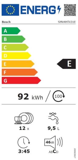 Bosch SMV4HTX31E – Inbouw Vaatwasser – Energielabel E – 60 cm breed – 12 couverts — thumbnail 12