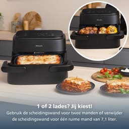 Philips 1000 Series Dual Basket Airfryer - NA150/00 - Dubbele Mand - Flexible Basket - 7.1L - Tot 5 Personen — thumbnail 2