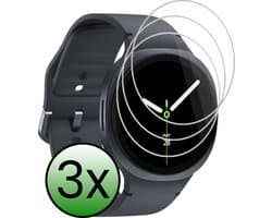 Screenprotector - 3 Stuks Geschikt voor Samsung Galaxy Watch 8 (44 mm) - Extra Sterk - Tempered Glass - Gehard Glas - Beschermglas Screen Cover - Bescherm Protector voor Smartwatch