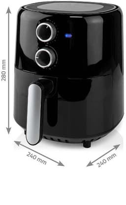 Nedis Airfryer – 3L – Heteluchtfriteuse – Gezond Frituren – Tijdschakelaar – Analoog – Compact – Zwart — thumbnail 7