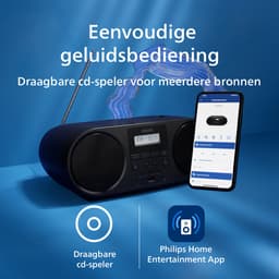 PHILIPS TAZ5000/00 Draagbare Multi-source CD-speler CD, FM-radio Bluetooth 5.4, Audio-ingang, USB Koptelefoonaansluiting (3,5 mm) — thumbnail 3