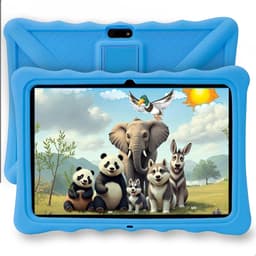 CRVFTED Tablet - 10 inch - Kids Proof - 64GB - Kinder Tablet - Gratis Beschermende Hoes - Ouderlijk Toezicht - Blauw - Gratis memory spel - Compact - Met voor & achter camera — thumbnail 1