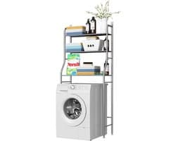 DailySupplies® Wasmachine Kast - Ombouw - Verhoger - Meubel - Zilver