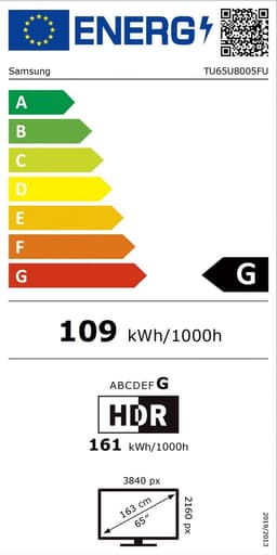 Samsung TU65U8005FU 165,1 cm (65") 4K Ultra HD Smart TV Wifi Zwart — thumbnail 2