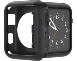 DrPhone FC4 TPU Hoesje voor Apple Watch 44mm – Kras- & Schokbestendig Case – Beschermhoes Geschikt voor Series 4/5/6 – Zwart