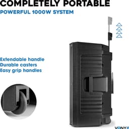 Speaker met Bluetooth - Vonyx VSA700BP - 1000W - Partybox met draadloze microfoon + headset - MP3 - USB — thumbnail 2