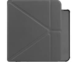 Hoes Geschikt voor Kobo Libra H2O Hoesje Bookcase Cover Book Case Hoes Sleepcover Trifold - Grijs