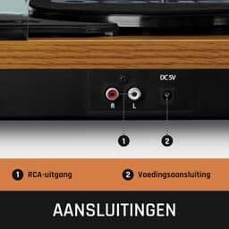 Lenco Platenspeler - Ingebouwde Speakers - Auto-stop - LS-10WD - Hout — thumbnail 4
