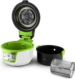 VitAir Turbo hetelucht friteuse groen-wit 1400w grillen bakken 9l — thumbnail 13
