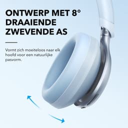 soundcore Space One by Anker - Draadloze Over-ear Koptelefoon - Headphones - Active Noise Cancelling, Multipoint Connection, 55 uur accuduur, Bluetooth 5.3, LDAC, Hi-Res Certified — thumbnail 13