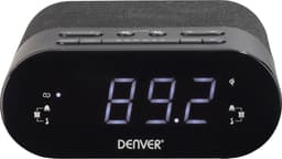 Denver Wekkerradio met Draadloze Oplader - Digitale Wekker - FM Radio - Dubbel Alarm - Dimmer - CRQ107 - Zwart — thumbnail 5