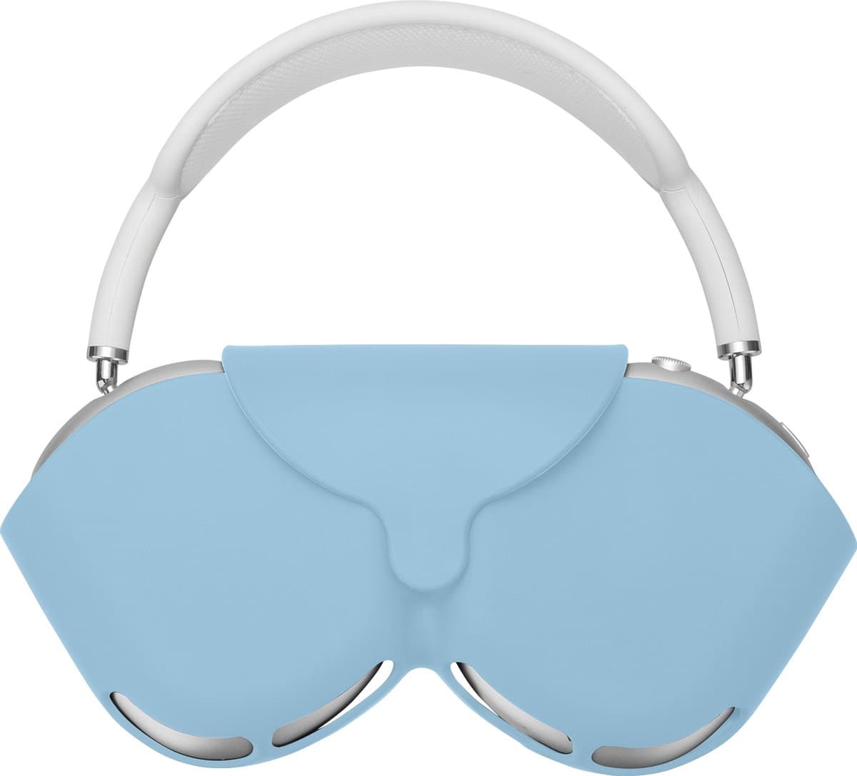 kwmobile cover voor over-ear koptelefoon - geschikt voor Apple AirPods Max - Van flexibel silicone - In lichtblauw — afbeelding 1