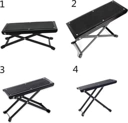 Velox Gitaar Voetsteun - Zwart - Pedaal - Voor Muziekinstrumenten - Piano Voetsteun - Metaal - Met Anti Slip - Voor Gitaarspelen — thumbnail 2