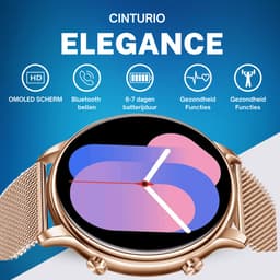 Cinturio Elegance Smartwatch voor dames - Twee bandjes goud en roze! — thumbnail 2