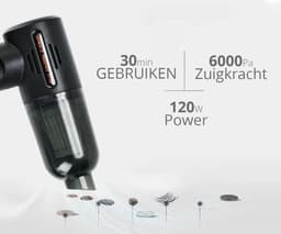 AERBES - Auto Stofzuiger Draadloos - Opvouwbaar handvat - Handstofzuiger USB Oplaadbaar - Kruimeldief Zakloos - Krachtige Zuigkracht - Compact — thumbnail 4