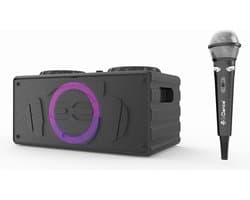 iDance DJ303 Party Speaker - Draadloos - Bluetooth Speaker - DJ Set Draaitafel - 2 Mixers - Karaoke Set - 200 Watt - Diepe Bass - Inclusief Microfoon