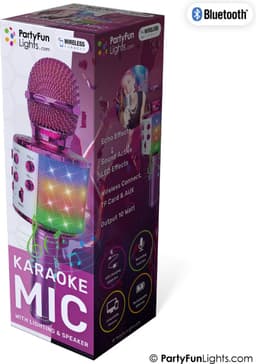 PartyFunLights - Karaoke Microfoon Bluetooth - Pink - Karaoke Set - Voor Kinderen en Volwassenen - Draadloos - Echo - Met Speaker - LED Licht - Nederlandse Handleiding — thumbnail 5