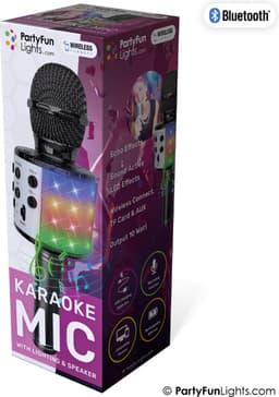 PartyFunLights - Karaoke Microfoon Bluetooth - Zwart - Karaoke Set - Voor Kinderen en Volwassenen - Draadloos - Echo - Met Speaker - LED Licht - Nederlandse Handleiding — thumbnail 4