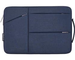 Laptophoes 13 Inch XV – Laptop Sleeve met Extra Vakken - Donkerblauw