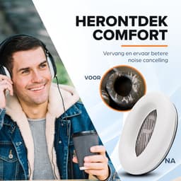 Vervangende oorkussens voor Bose QuietComfort 45 / QC45 / QuietComfort SE - Oorkussens voor koptelefoon - Ear pads headphones - Wit — thumbnail 3