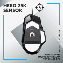 Logitech G502 X - Bedrade Gaming Muis - Rechtshandig - Optisch - Zwart — thumbnail 4