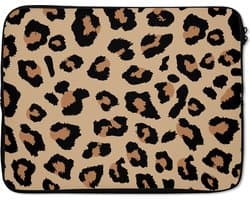 Laptophoes - Panter - Dierenprint - Luipaardprint - Patroon - Laptop case - Laptop sleeve - Laptop - 17 Inch