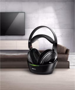 PHILIPS SHD8850 - TV Headphone, High Res audio, Bioscoop geluid, Draadloze Over-Ear Koptelefoon, Met Zendstation, Bereik van 30 meter - Zwart — thumbnail 7