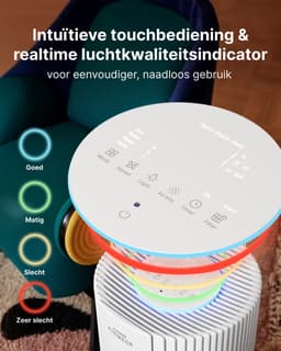 Coway Luchtreiniger AIRMEGA 450 – HEPA filter + koolstoffilter – voor grote ruimtes tot 191 m² - Tegen stof, pollen en allergenen - CADR 734 m³/u – energiebesparende modus – ECARF gecertificeerd - Air Purifier – Beige — thumbnail 5