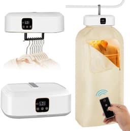 CreateEcom droger - wasdroger - kleding droger - Draagbare kledingdroger - Elektrische draagbare kledingdroger - Opvouwbare draagbare kledingdroger - UV-sterilisatie - met afstandsbediening — thumbnail 1
